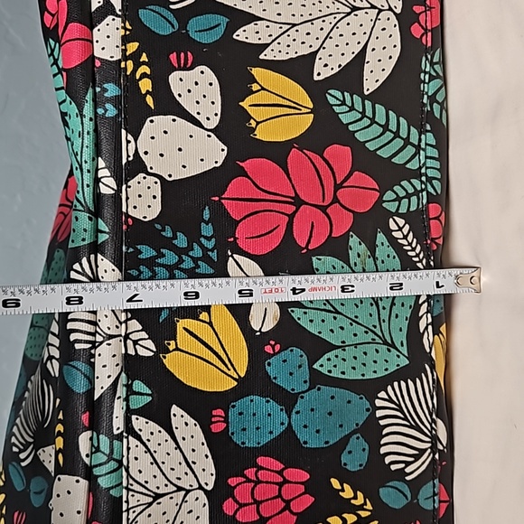 Fossil Eliza Weekender overnight travel bag / duffle  multicolored succulents - Picture 12 of 14